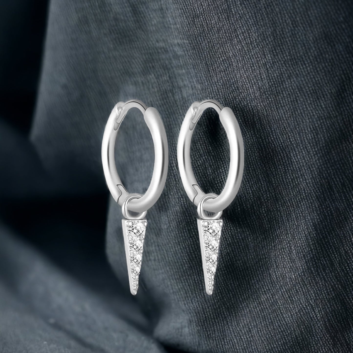 Pave Shilah Huggie Earrings