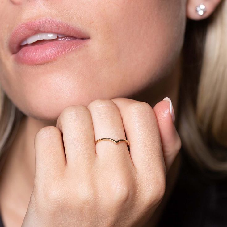 Gold Hope Stacking Ring