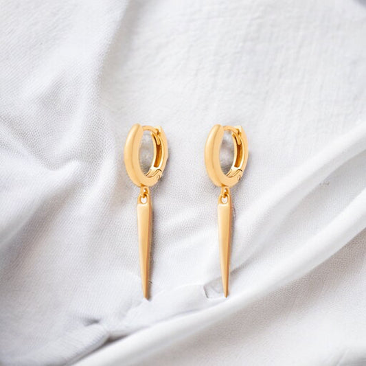 Gold Shilah Huggie Earrings